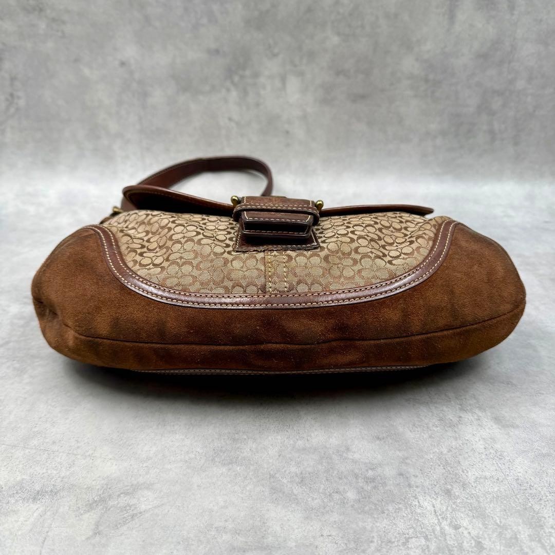 COACH Soho One Shoulder Bag Mini Signature Brown Y2K - Gem