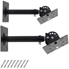 Universal Speaker Wall Ceiling Mounts Support up to 80lb,Heavy Duty Dual Blac...