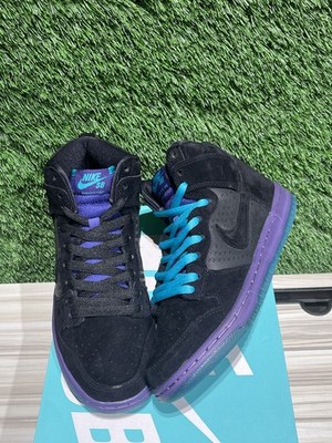 Size 8M/9.5W - Nike SB Dunk High Black Grape z 8M 313171-027 