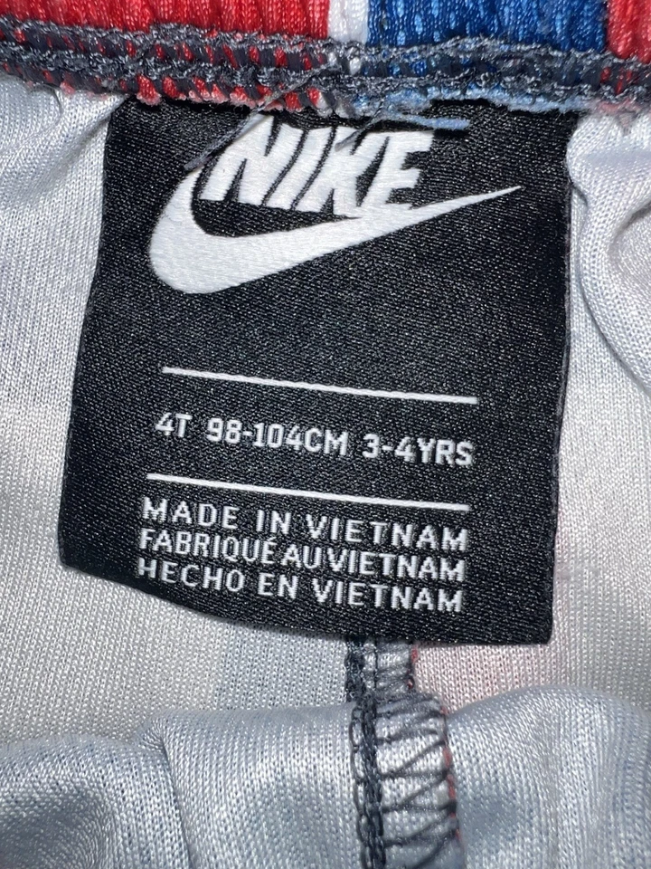 Kid’s Nike Size 4T Red White And Blue Checker Shorts - Image 3 of 3