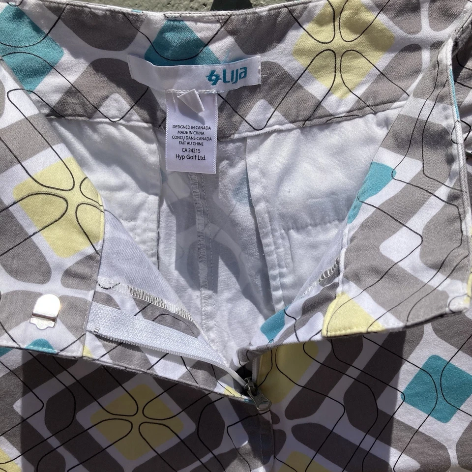 Pantalones Cortos Lija Para Mujer Talla 6 Estampado Geométrico Golf Pickelball Preppy Divertido Ropa Activa Foto 4 de 4