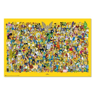 Poster The SIMPSONS - Full Cast - Yellow 91,5x61cm NEU 57328