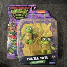 TMNT Mutant Mayhem Turtle Tots Leo and Donnie Teenage Ninja Action Figures NIP