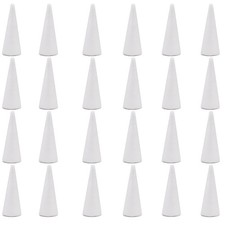 Polystyrene Foam Cones For Christmas Tree Centerpiece 2x4 Inch 24 Pack Set