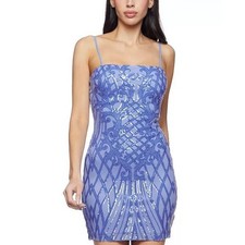 B Darling Dress Juniors' Sequined Chiffon-Tie Bodycon Dress 15/16 $69