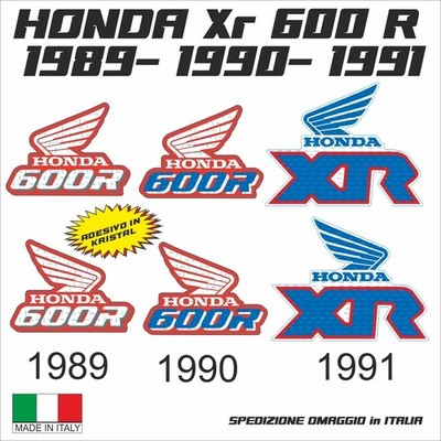  Honda XR 600 1989 - 1990 - 1991 Aufkleber in Kristall