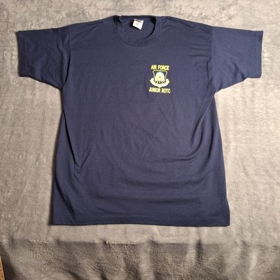 Vintage Air Force Junior ROTC Graphic T-Shirt - Navy Single Stitch Size XL 