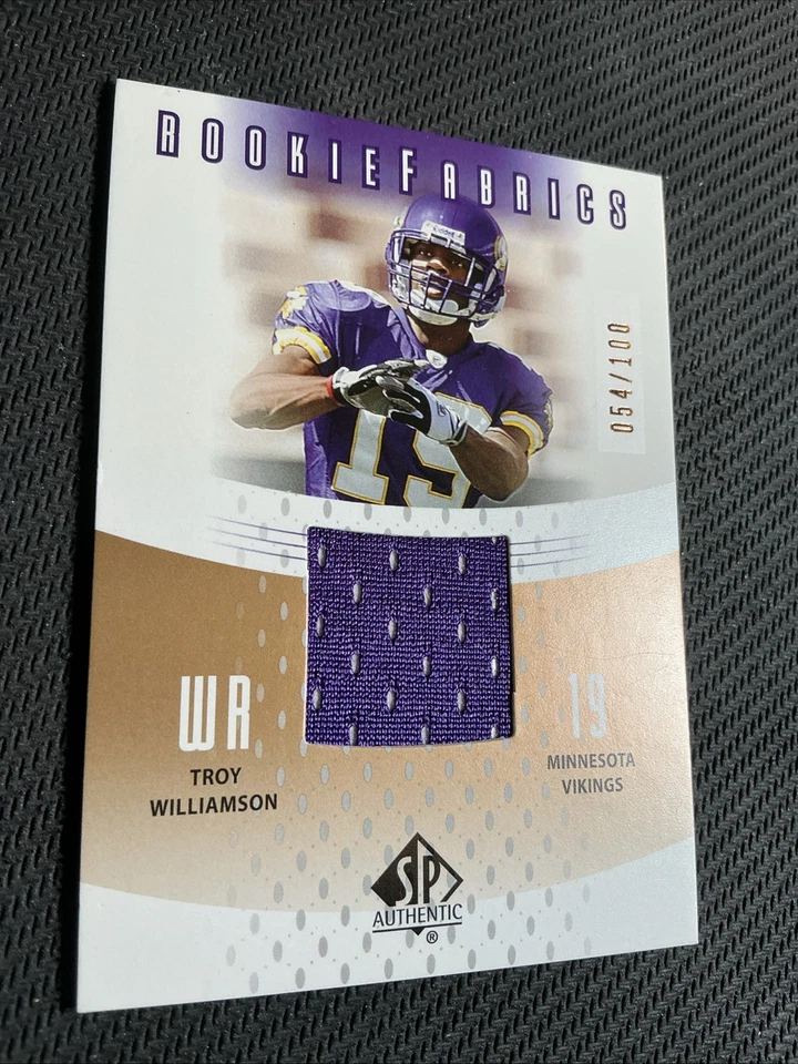 2005 SP Authentic Rookie Fabrics /100 Troy Williamson #RF-TW RC - Image 2 of 4