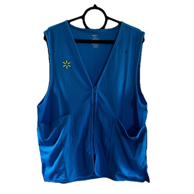 #ad NEW Medium Walmart Associate Employee Uniform Vest Blue Spark Size M Wal Mart $62.77
