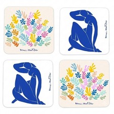 Set mit 4 Untersetzern Enesco Henri Matisse, Nude Bleu I und Gerbe (10 x 10 cm)