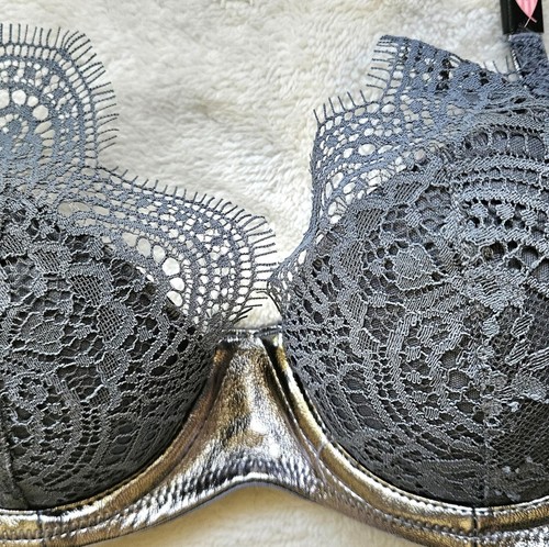 Soutien-gorge Victoria's Secret Dream Angels 32D - Demi Doublé, Armatures, Blanc Floral Neuf