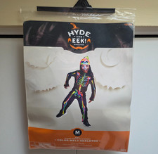 Hyde And Eek Color Skeleton Halloween Costume Kids Medium Glows Under Blacklight
