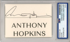 SIGNED Anthony Hopkins PERFECT Cut Signature PSA DNA COA Authentic Autograph