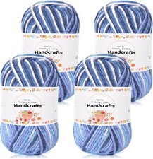 Aeelike 200g(4x50g) Häkelgarn Farbverlauf Baumwolle zum Stricken, Langlebige