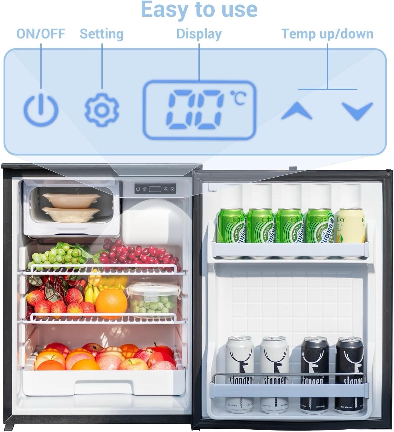 Smad 3.0 Cu.Ft. 12V RV Refrigerator with Freezer