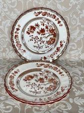 Spode India Tree Rust Bread & Butter Plates X4  Made in England Vintage