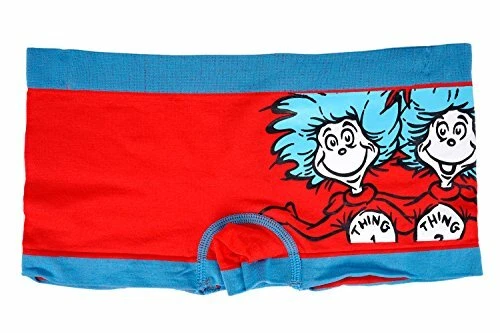 Dr. Seuss Juniors Thing 1 and Thing 2 Rojo Niño Pantalones Cortos Ropa Interior Foto 2 de 3
