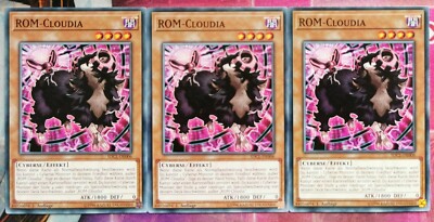3x ROM-Cloudia SDCL-DE006 COMMON DEUTSCH 1.AUFLAGE PLAYSET Yu-Gi-Oh!
