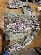 Mossy Oak Jacket Womens L Camo Pink  Puffer Coat Hunting Thinsulate