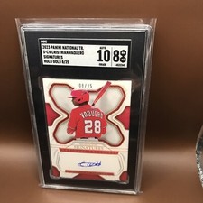 2023 National Treasures Christhian Vaquero Signatures Holo Gold Auto 08/25 SGC 8