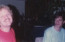 Two Friends Gay Men Smiling Relaxed Laughing Smiling Happy  Friendship  1980s