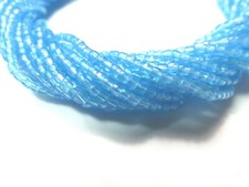1 FULL HANK  AQUA RAINBOW  9/0 3-CUT  GLASS SEED BEADS  10 Strands