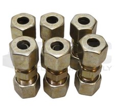 LOT OF 6 NEW PARKER 3/8" STRAIGHT FITTING