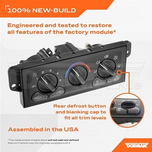 Dorman 599-213 Climate Control Module fits Chevrolet Oldsmobile models - Picture 6 of 10
