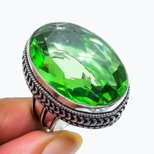 Peridot Gemstone Handmade Jewelry Ring ,925 Sterling Silver Ring Gift For Her