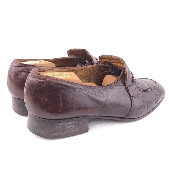 Bally Loafers Mens 11 Brown Leather Slip On Dress Shoes Switzerland s-l400.jpg main image 3