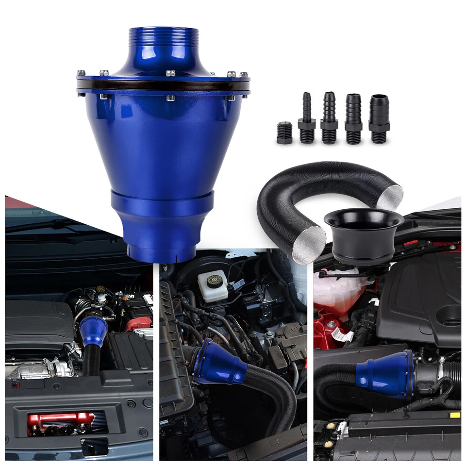 Car Cold Air Intake Filter Induction Kit Pipe Power Flow Hose System For 65/70mm - Изображение 2 из 4