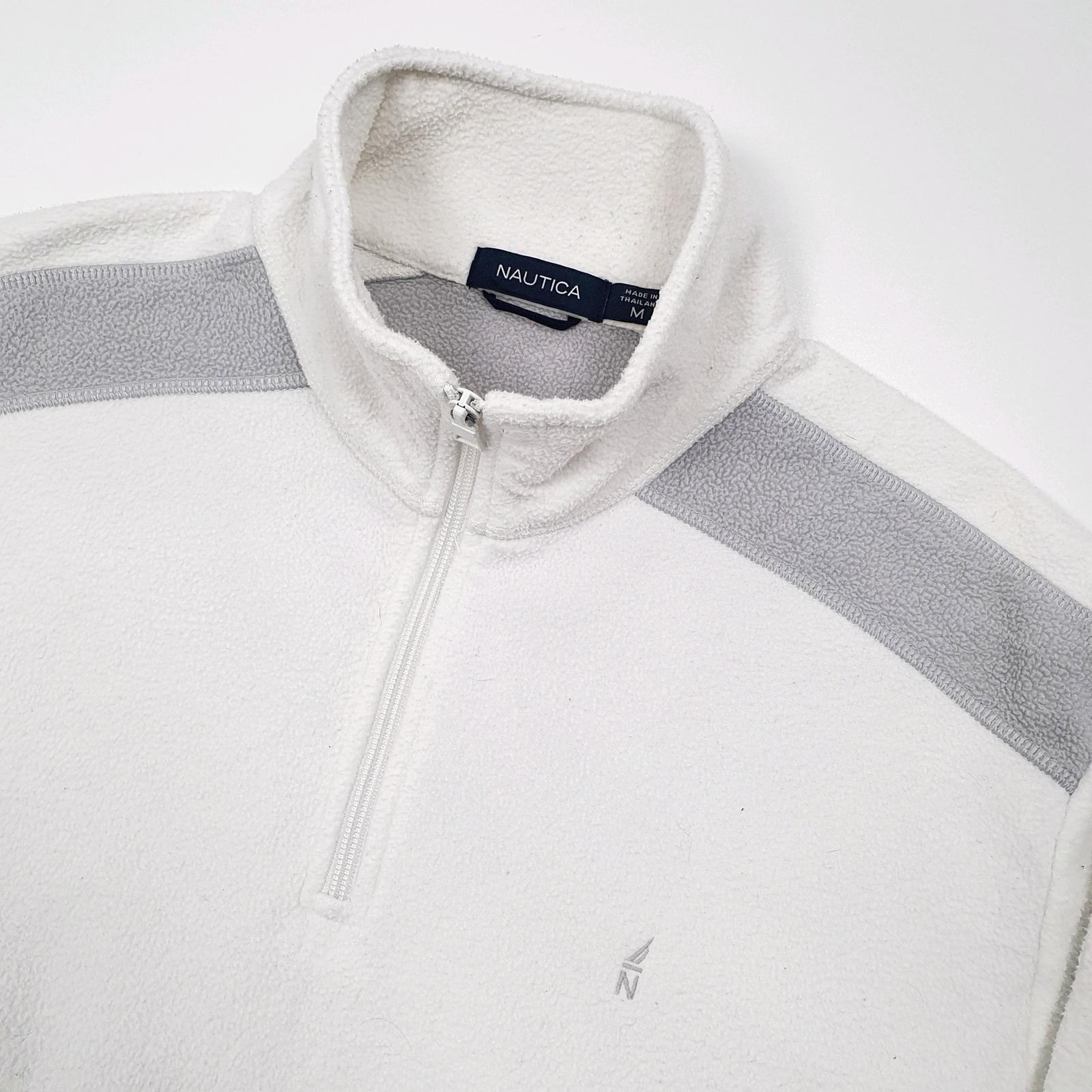 Mens NAUTICA Polyester 1/4 Quarter Zip Fleece Jumper L image 2