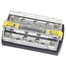 Blue Sea 2722 DualBus Plus 150A BusBar 1/4"-20 Stud 5 Gang Marine Boat