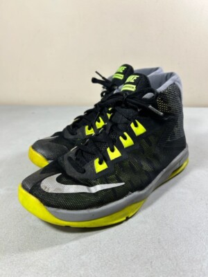 Nike Air Devosion kids black/green lace up basketball shoes Big kids Size 5.5