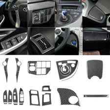 25Pcs Carbon Fiber Interior Full Kit Set Cover Trim For Toyota Prius 2012-2015