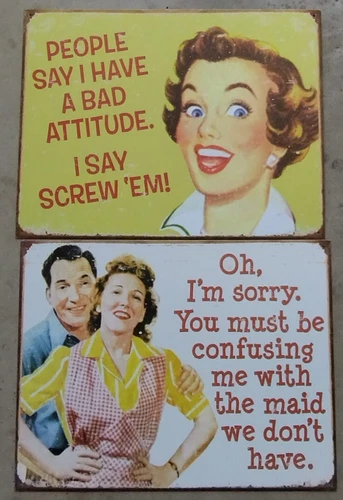 Funny Vintage Metal Tin Signs Bar Decor Garage