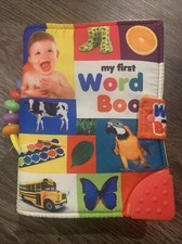 My First Word Book Cloth MAMMA Kiddie Soft Activity Baby Toddler Teether EUC