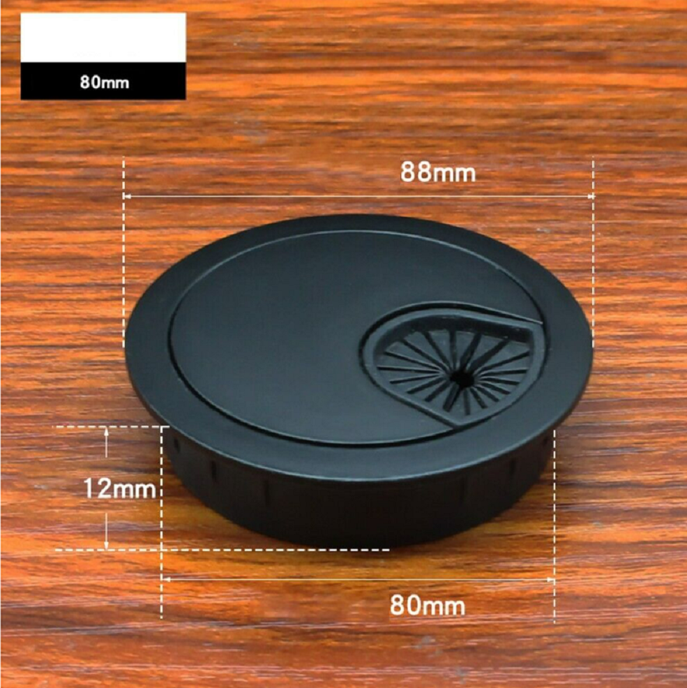 1 X50/60/80mm Computer Metal Grommet Desk Table Cable Tidy Outlet Wire