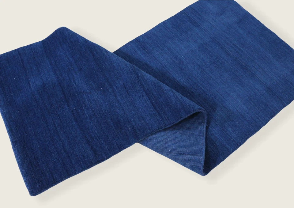 Blau Brücke 100% Wolle 75X240 cm Handgewebter Teppich Orientteppich C21 - Bild 2 von 4