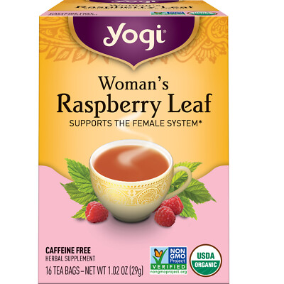 Yogi Tea - Raspberry Leaf Tea (4 Pack) Caffeine Free, 64 Organic Herbal Tea Bags