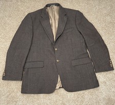 Bert Pulitzer Men's 42 R 100 Lambs Wool Brown Blazer Sport Coat Suit Jacket