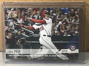 2018 TOPPS NOW #351 JUAN SOTO NATIONALS ROOKIE First Teen Hit Cleanup Since 1970