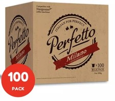 Perfetto Milano Coffee Capsules 100x Pods Nespresso Compatible Intensity Espress
