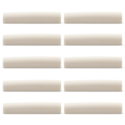 10PCS Blank Bone Saddle Material Unslotted Nut 43x6x9mm for Guitar Bass