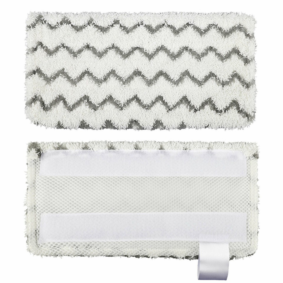 3 Pcs Steam Mops Microfiber Replacement Heads Washable Cloths White