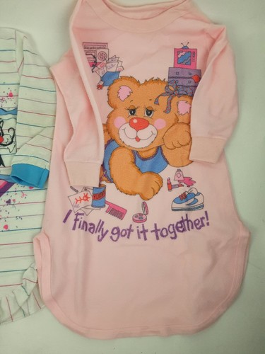 Vintage 1980's Kids Pajamas Popples, Tweetie, Sylvester & Teddy bear - Picture 2 of 11