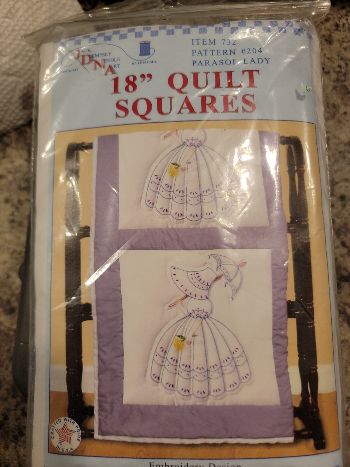 Lot De 6 Blocs De Patchwork Imprimés Jack Dempsey 18x18" - Motif "A Pair Of Cardinals"