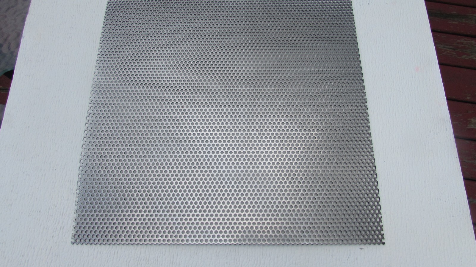 1/8" HOLES 18 GAUGE  304 STAINLESS STEEL PERFORATED SHEET  4-1/2" X 22"