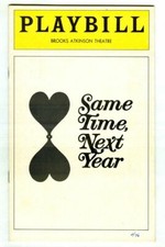 Vintage 1976 SAME TIME NEXT YEAR at Brooks Atkinson Theatre Broadway Playbill!