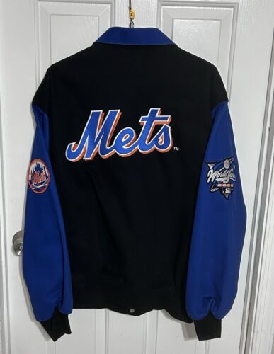 VTG New York NY Mets JH Design Snap Button Jacket 2000 World Series Mens XXL 2XL - 第 1/20 張圖片